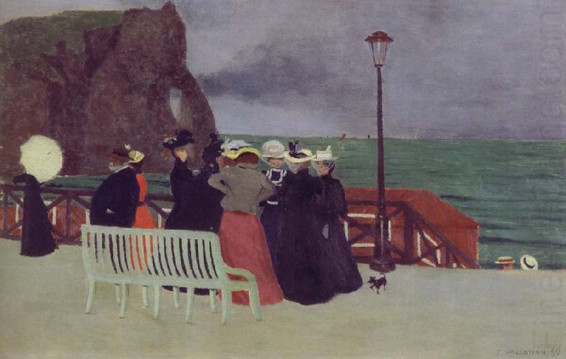 The Beach Promenade in Etretat, Felix Vallotton